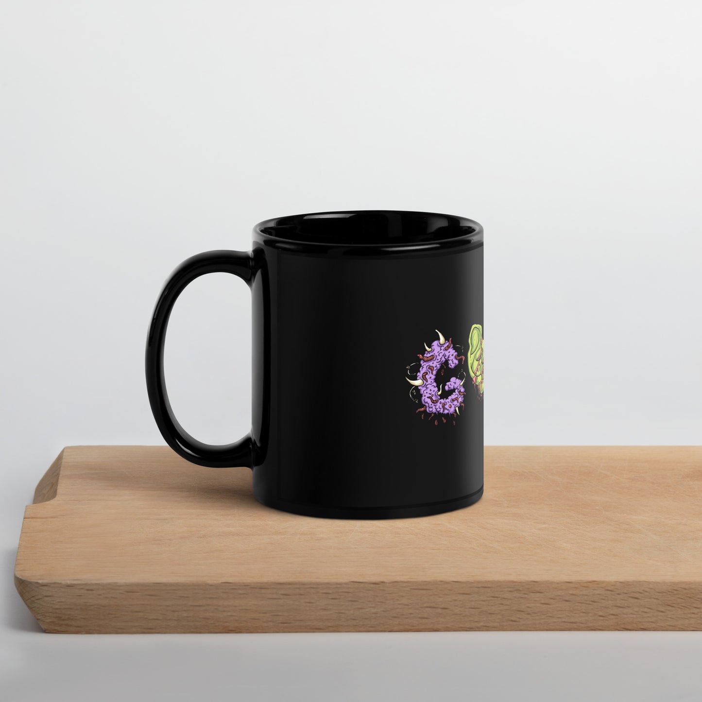 Gorey Black Glossy Mug