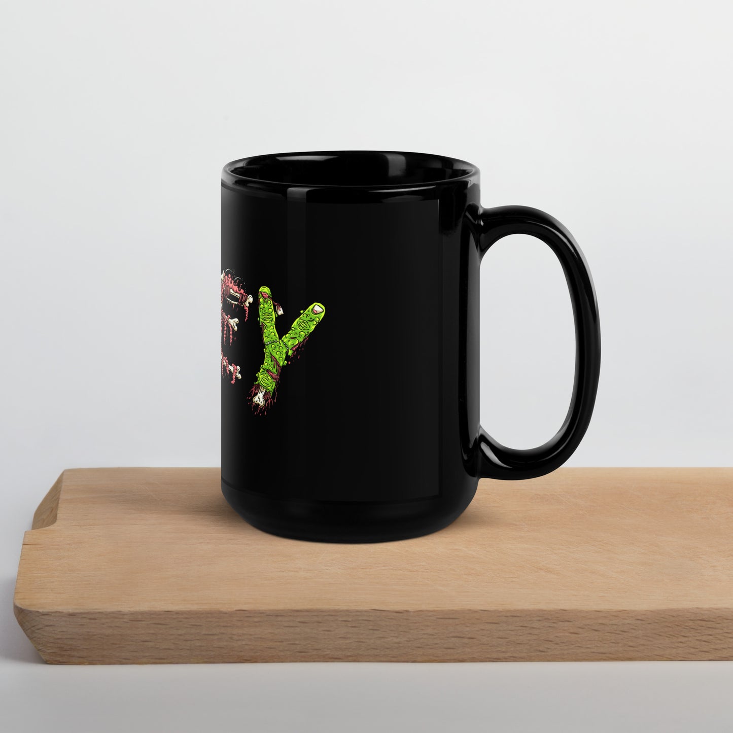 Gorey Black Glossy Mug