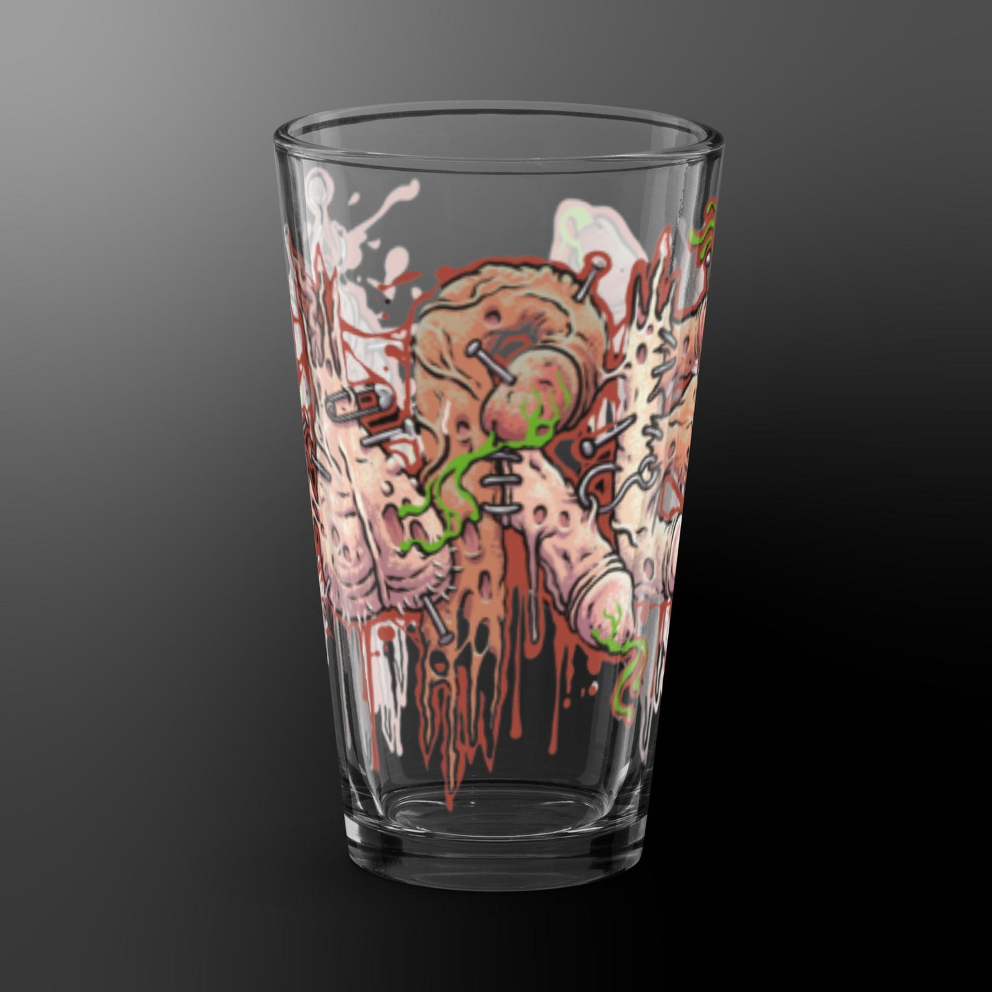 Cocky pint glass